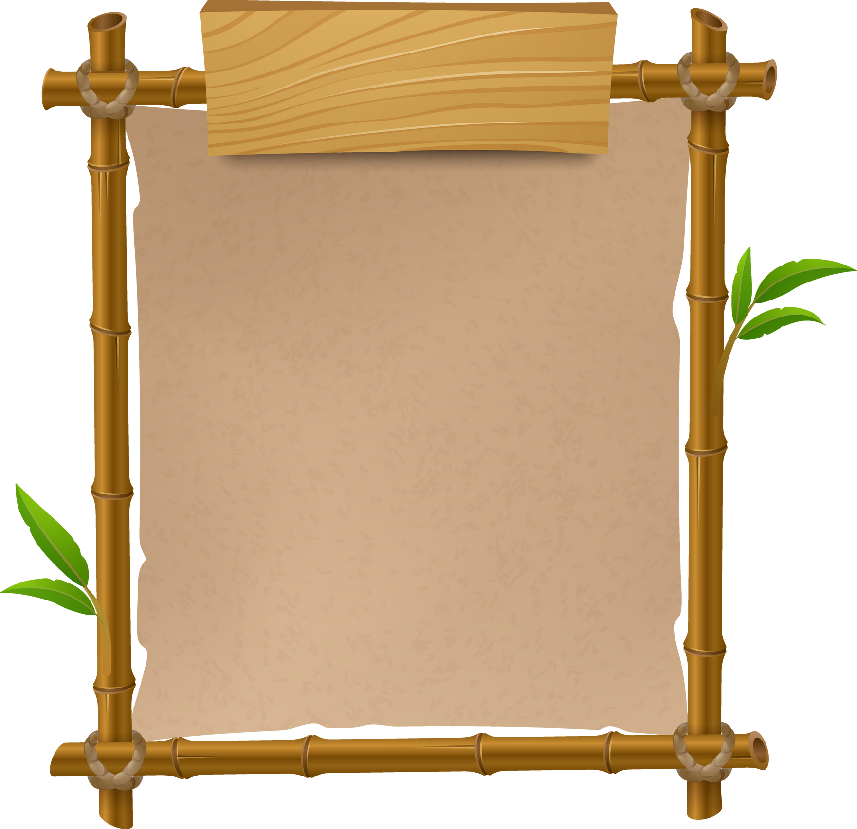 Bamboo Frame for Menu Ui